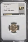 2026 1/10 oz American Gold Eagle $5 Ngc Ms 70 Ultra Breaks Label