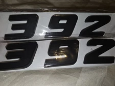 2x Black 392 Emblems 392 Side Fender Badge 3D for 392 Emblem Flat black