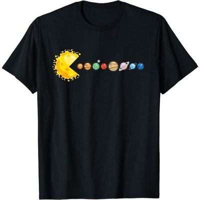 Short Sleeve Planetary System Star Eating Planets Sun Funny Astronomy T-Shirt