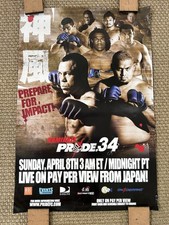PRIDE 34 POSTER - Full Size.    Last Ever PRIDE FC Event.