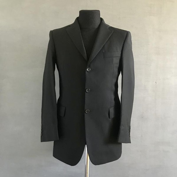 Men Strellson Suit Black Wool 36 / S / 44