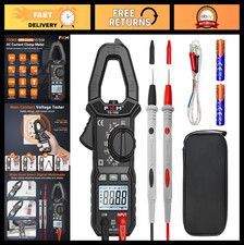 Digital Clamp Meter TRMS 6000 Counts, Auto-ranging Voltage Current Tester, AC/