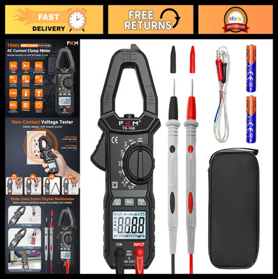 Digital Clamp Meter TRMS 6000 Counts, Auto-ranging Voltage & Current Tester, AC/