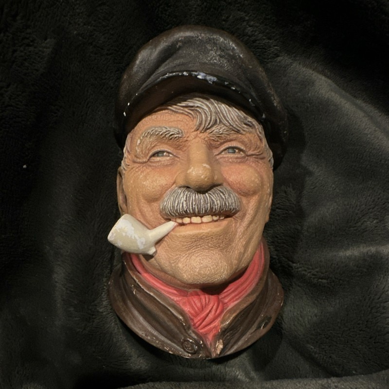 Legend Products The Bargee Resin Head Bust Figurine Painted Signed Miller 1984