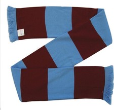 Aston Villa Supporters Claret and Sky Blue Traditional Bar Scarf