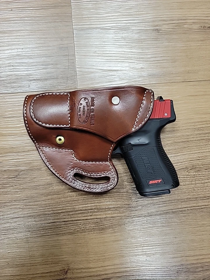 Funda de cuero para talabartería El Paso doble agente GLOCK 19/17 OWB nueva derecha Foto 4 de 4