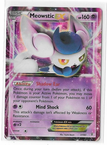 Meowstic EX 37/83 Generations XY Holo Ultra Rare Pokemon TCG Card NM