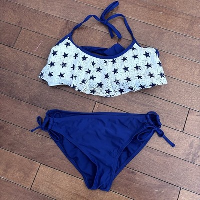 Endless Sun Women s Bikini Set Blue Stars 4th Of July Large