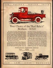 1922 International Red Baby Speed truck  Original ad only