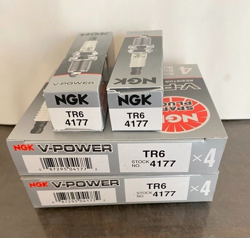 NGK RACING SPARK PLUGS V-Power 14 mm Thread 0.689 in Reach Tapered Seat STK 4177