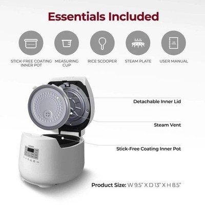 CUCKOO CR-0641F 6-Cup Micom Rice Cooker & Warmer 12-Cup Cooked Capacity