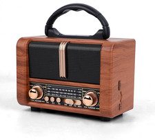 Retro Portable Radio AM FM SW 3 Band,Usb Charging, Shortwave Radio with Bluetoot