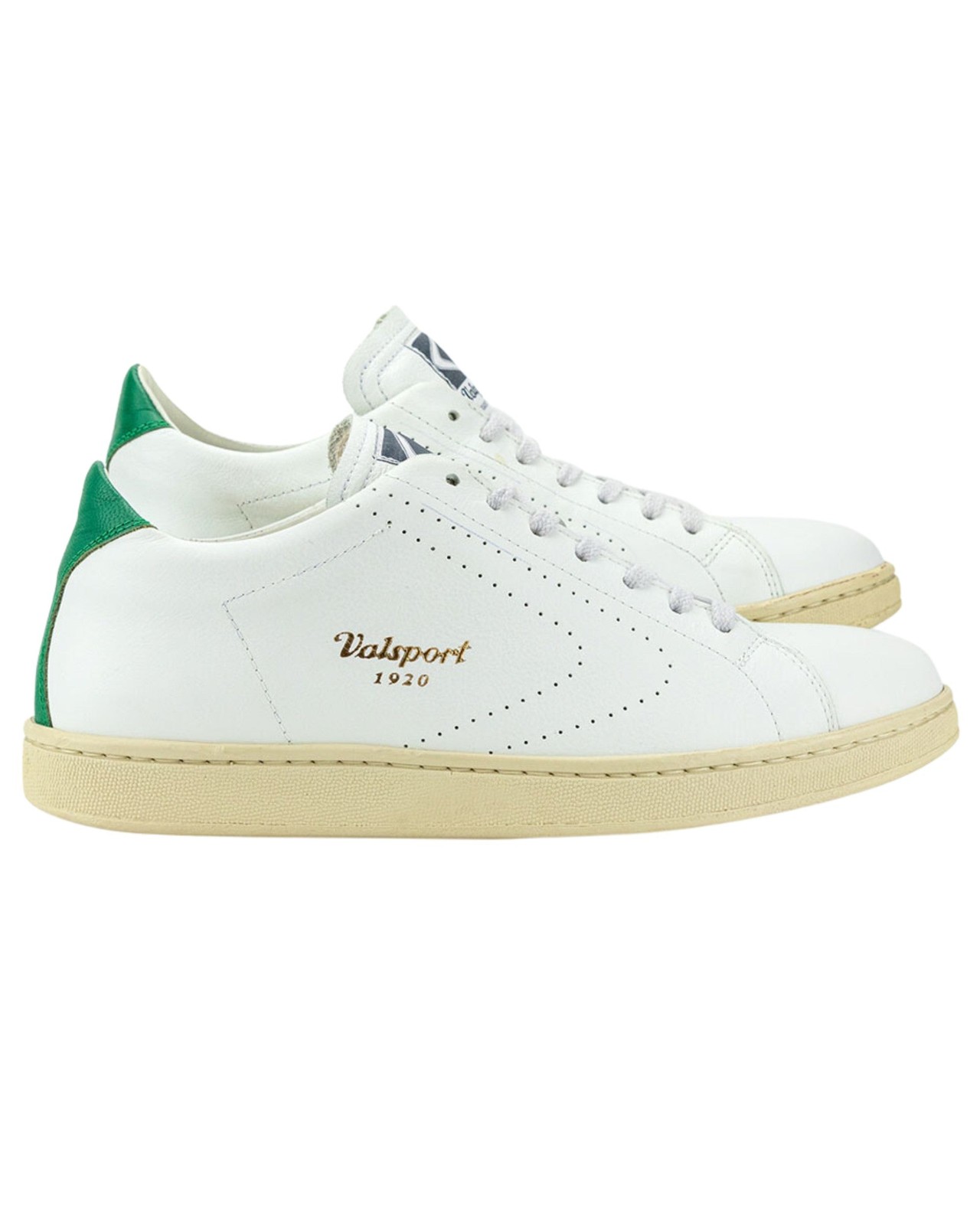 Кроссовки с логотипом турнира Scarpe Valsport Pelle Bianco/Verde