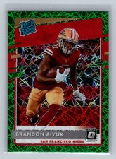 2020 Donruss Optic Brandon Aiyuk #169 Green Velocity San Francisco 49ers