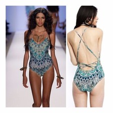 EUC Sz M Mara Hoffman FEATHERS One Piece