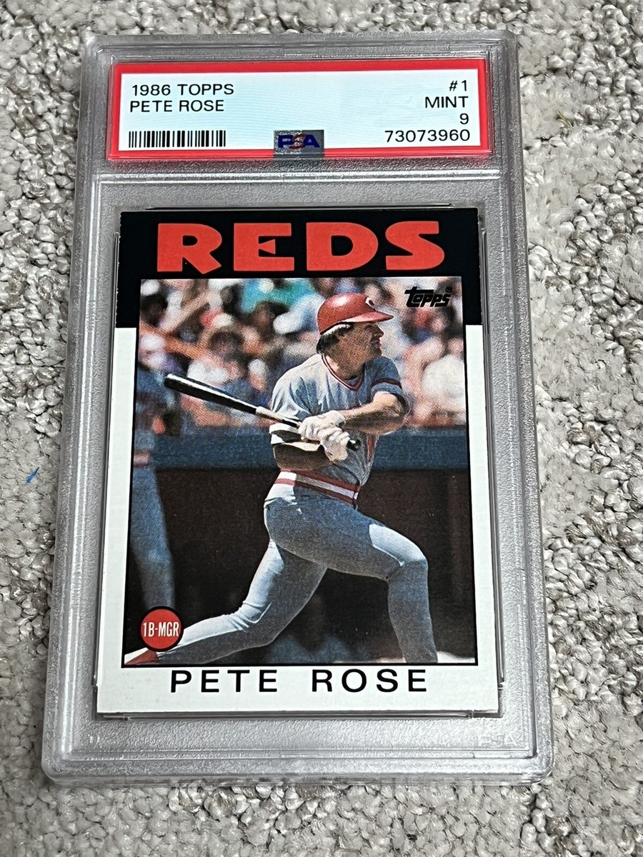 PSA 9 MINT BASEBALL CARD 1986 TOPPS PETE ROSE CINCINNATI REDS 1 | eBay