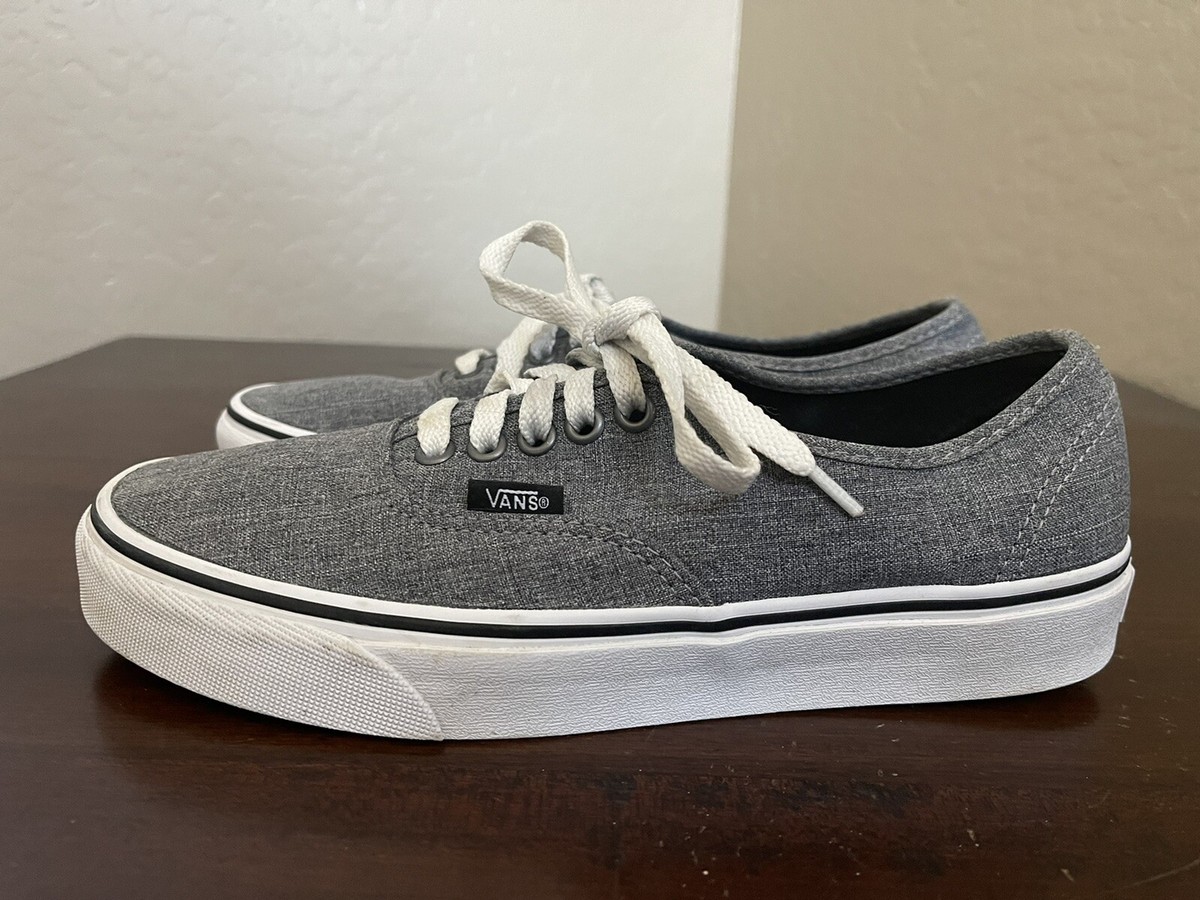 Vans Low Top Off the Wall Canvas Skate Shoes Men\'s Gray  And Black Size 8.5 Skate Era – Premier main image 3