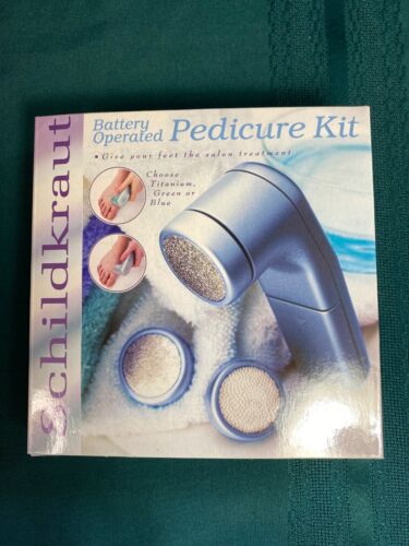 Nuevo Kit de Pedicura a Batería Schildkraut Azul Titanio 3 Tampones Tacón Liso - Imagen 15 de 16