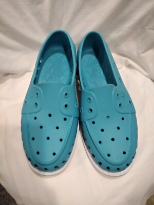 Sperry Top Sider Women's Aqua Blue Float Boat Slip-On Foam Shoes Sz 9-Beach 