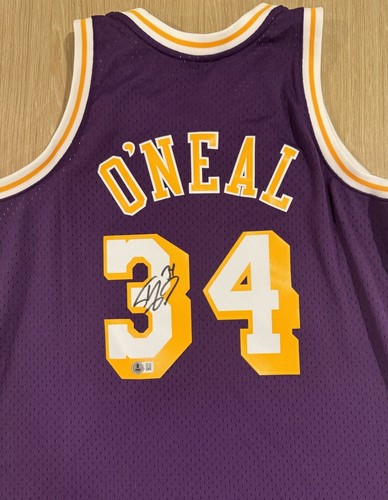 Maillot Los Angeles Lakers Signé Par Shaquille O'Neal - Authentifié Beckett (BAS) - Pièce Rare