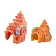 Aquarium Resin House Conch Castle Ornaments Hideouts for Betta Fish for