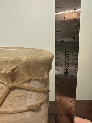 Traditionelle handgefertigte marokkanische Tam Tam Bongo Einzeltrommel Ton Sehne 9,5x5" - Bild 7 von 8