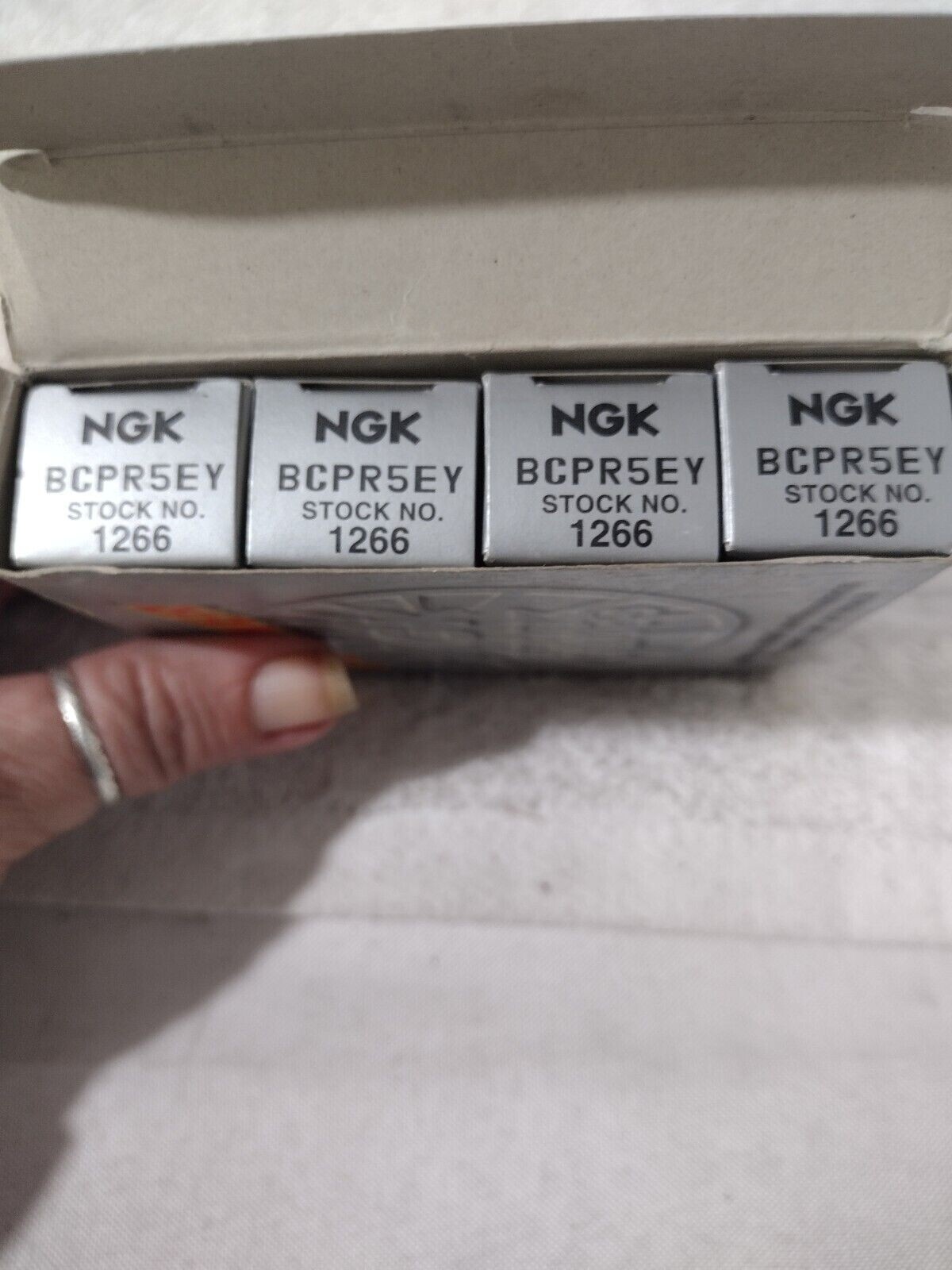 NGK/ V-Power BCPR5EY Stock # 1266 / 4 Pack of Replacement Spark Plugs