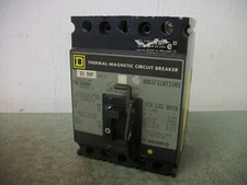 SQUARE D FAL CIRCUIT BREAKER FAL34080 80AMP 480VOLT 3POLE GRAY