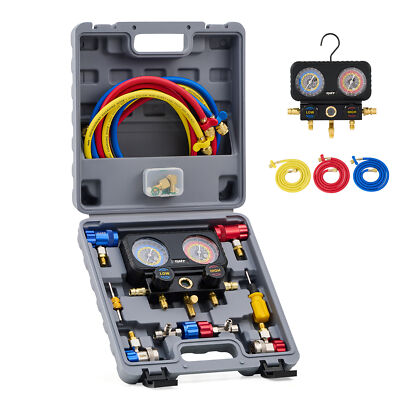 #ad OMT 3 Way Air Conditioner Diagnostic Manifold Gauge For R1234yf Freon Charging $53.99