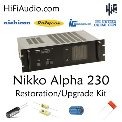 Nikko alpha 230 restoration recap repair upgrade rebuild kit capacitor