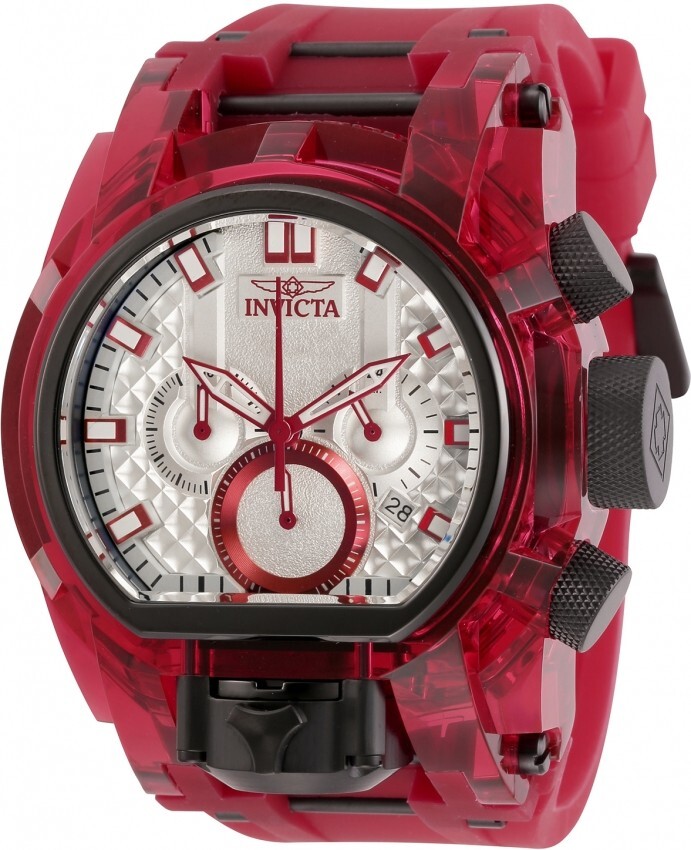 Invicta Bolt 52mm Red Plastic Case with Red Silicone Strap Men