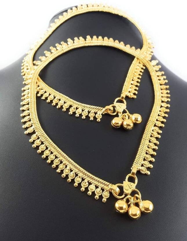 Anklet 14k Gold Plated Ankle Chain Foot Bracelet Women Jewelry Anklets Ind Payal-image