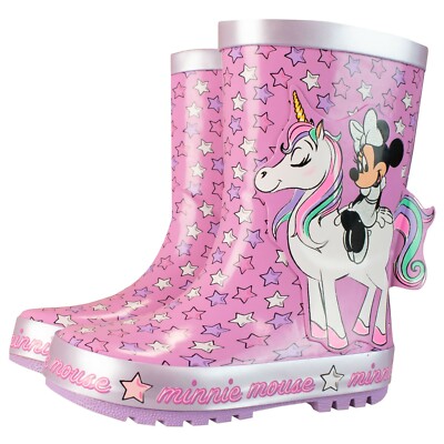 Minnie Mouse Wellies Kids Girls UK Shoe Size 5, 6, 7, 8, 9, 10 Wellingtons  UK