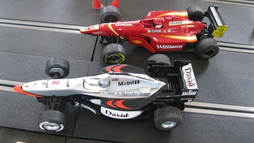 2 x F1 Scalextric Cars: - Mclaren MP4-10 Code C2261 and Williams FW20 Code C2161