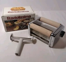 Ravioli Machine Attachment & Cutter OMC Marcato Raviolissima Made In Italy EUC 