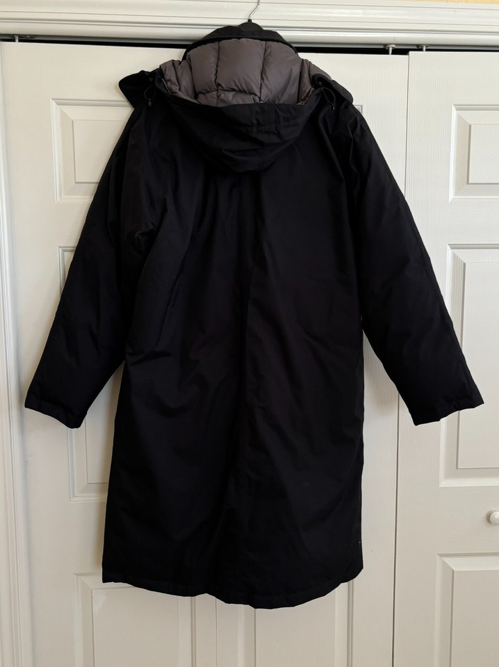 Lands End Men's Large /Tall size Black Goose Down Insulated Hooded
