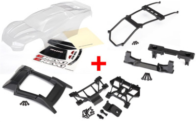 Traxxas TRX8611 Umrüstsatz Karosserie unlackiert Clipless für E-Revo auf E-Revo