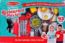 Melissa  Doug Restaurant Play Set Deluxe 43 Piece 93840 NEW