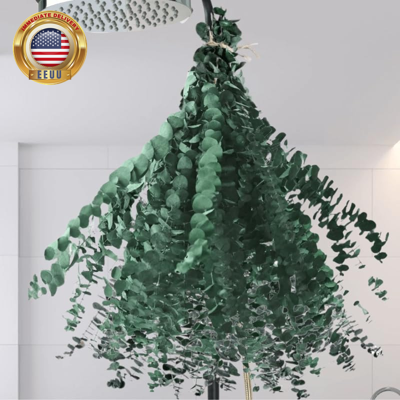 22PCS Dried Eucalyptus Stems for Shower - 17'' Large Preserved Real Eucalyptus L