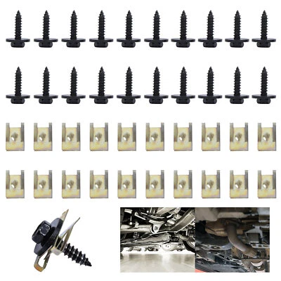 SANHESHUN 40X Für BMW U Mutter Sechskant Schrauben Radlauf Unterfahrschutz Unterboden Clip