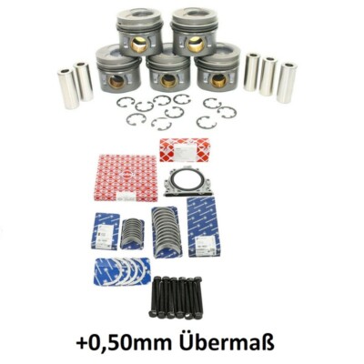 Kolben Set in Übermaß +0,5mm + KW Lager Kit für VW T4 2.5 TDI ACV AXG BBF Kolben