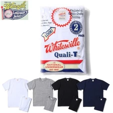 WHITESVILLE 2 PACK T-SHIRT White / Black / Navy / Gray WV73544 Made in Japan