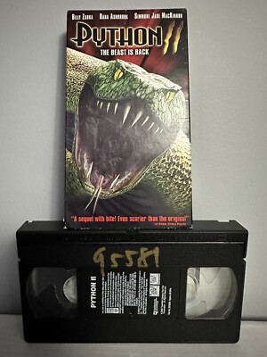 Python II VHS 2002 Horror Black Tape Former Rental - Great Condition
