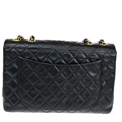 CHANEL CC Maxi Jumbo Matelasse 34 Chain Shoulder Bag Leather CHANEL CC Maxi Jumbo Matelasse 34 Chain Shoulder Bag Leather