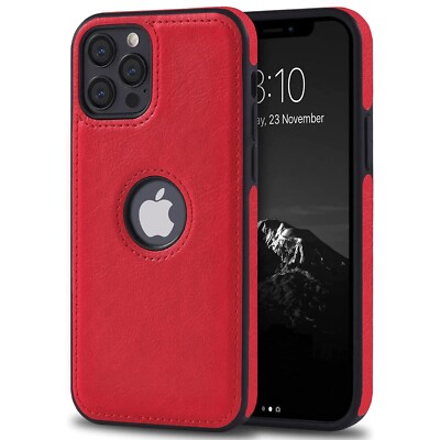 For Apple iPhone 12 12 Pro Max Shockproof Leather Case Slim Non-Slip Grip Cover