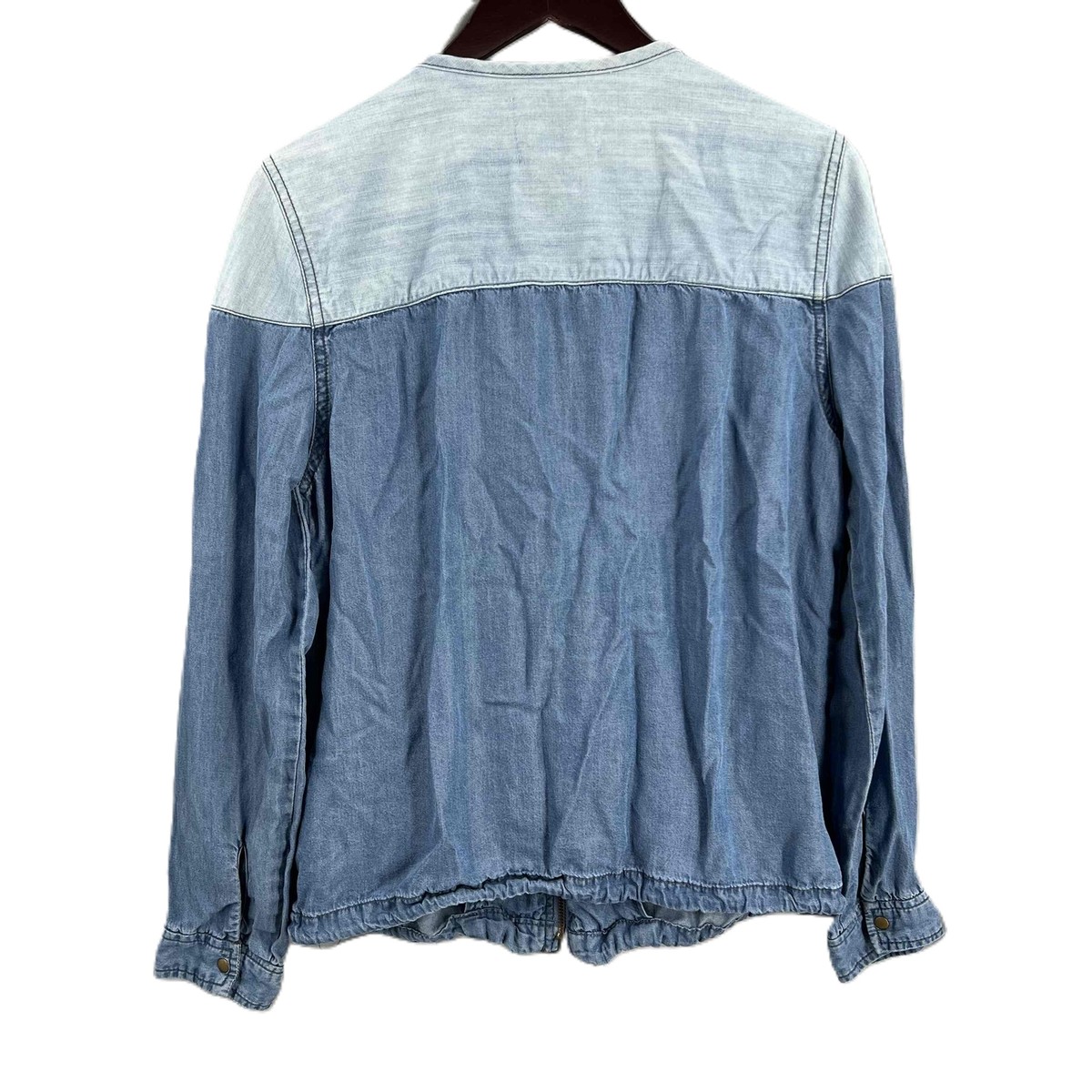 [LOW CLASSIC]/☆25SS CONTRAST ZIP-UP SHORT JACKET/LIGHT BLUE Life In Progress Jacket Blue Lightweight Denim Zip Front