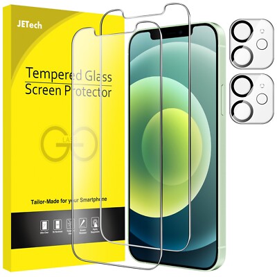 JETech Screen Protector for iPhone 12 mini 5.4-Inch with Camera Lens Protector