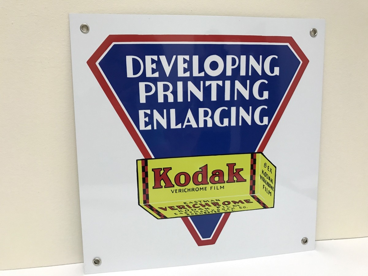 Kodak film vintage style metal advertising sign baked | eBay