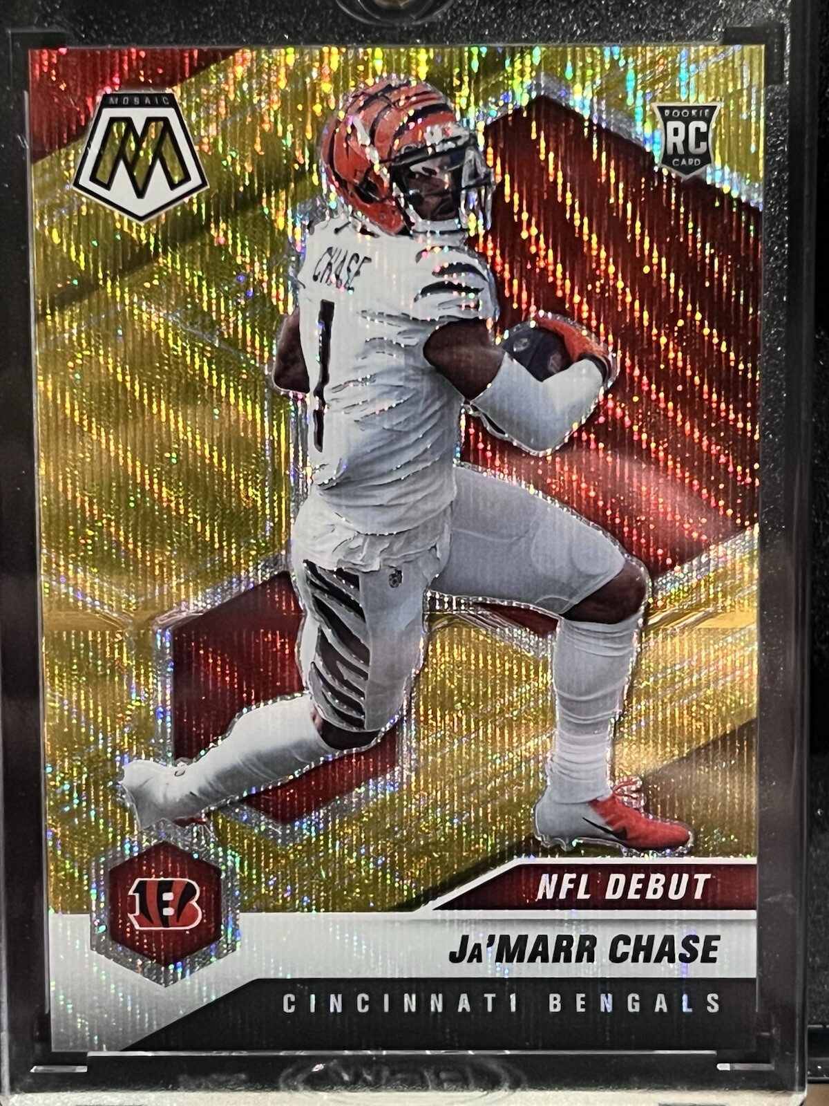 2021 Mosaic Ja’Marr Chase Gold Wave /17 Bengals No.247