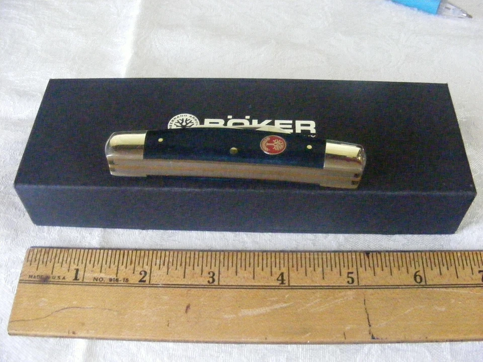 Boker 110788 4 hojas Congress sin usar, en caja azul marino Foto 2 de 4